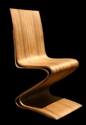 folded veneer chair